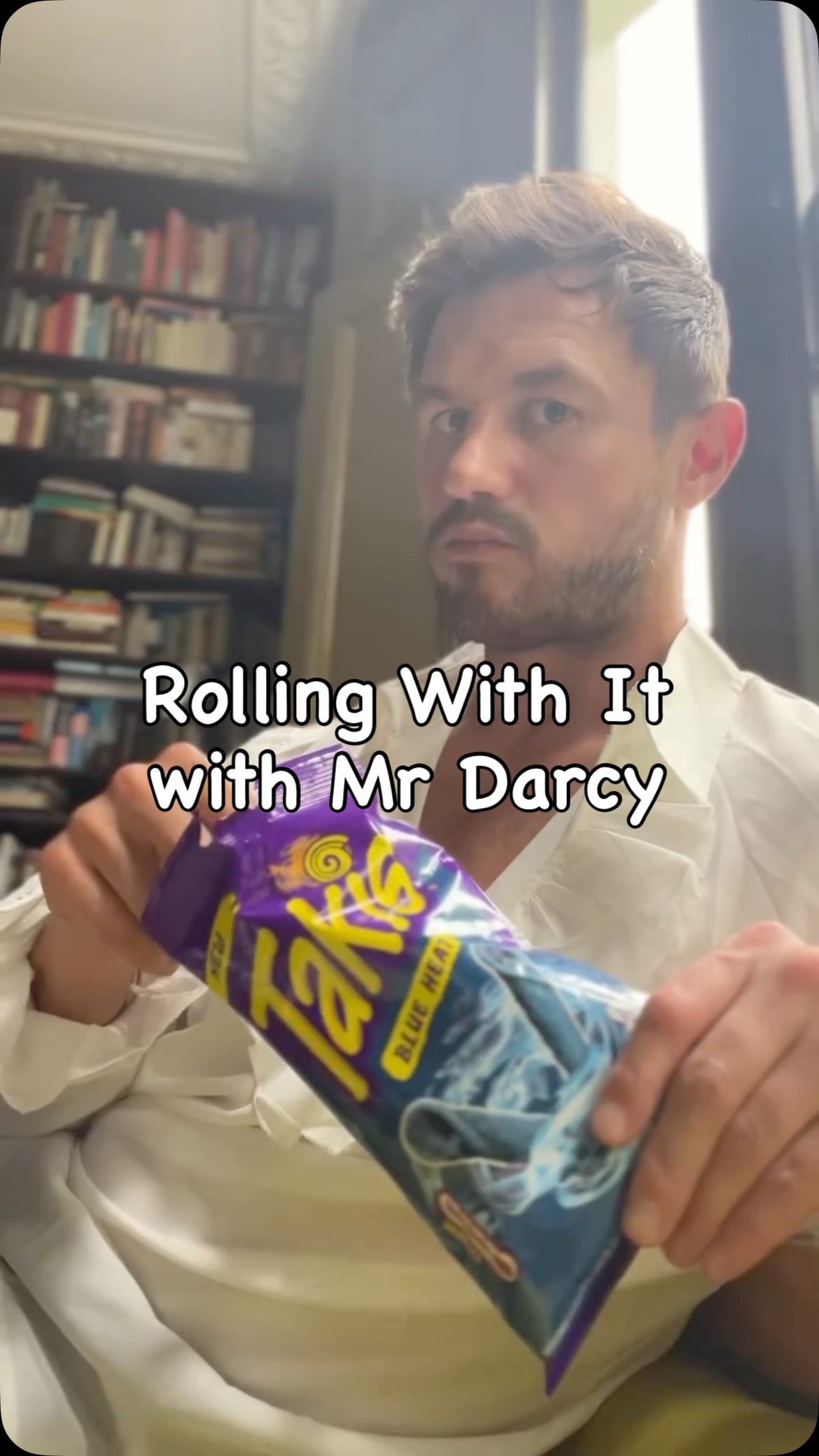 Instagram post by @bcemercer for Takis. Caption reads: [...] #bookstagram drop it in the comments #takis....