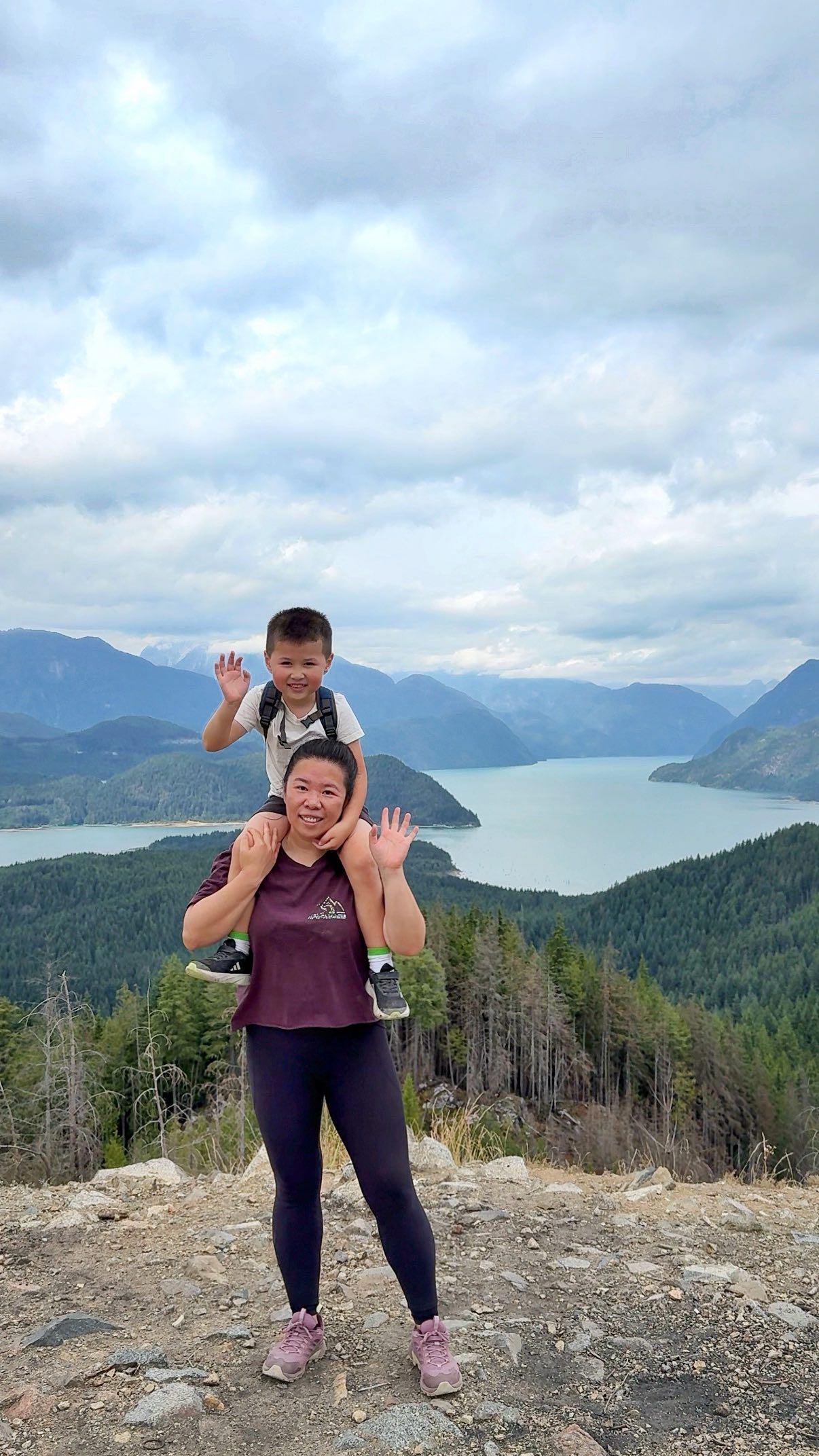 Instagram post by @majes_tee for AllTrails. Caption reads: My love language is sharing healthy, yummy snacks....