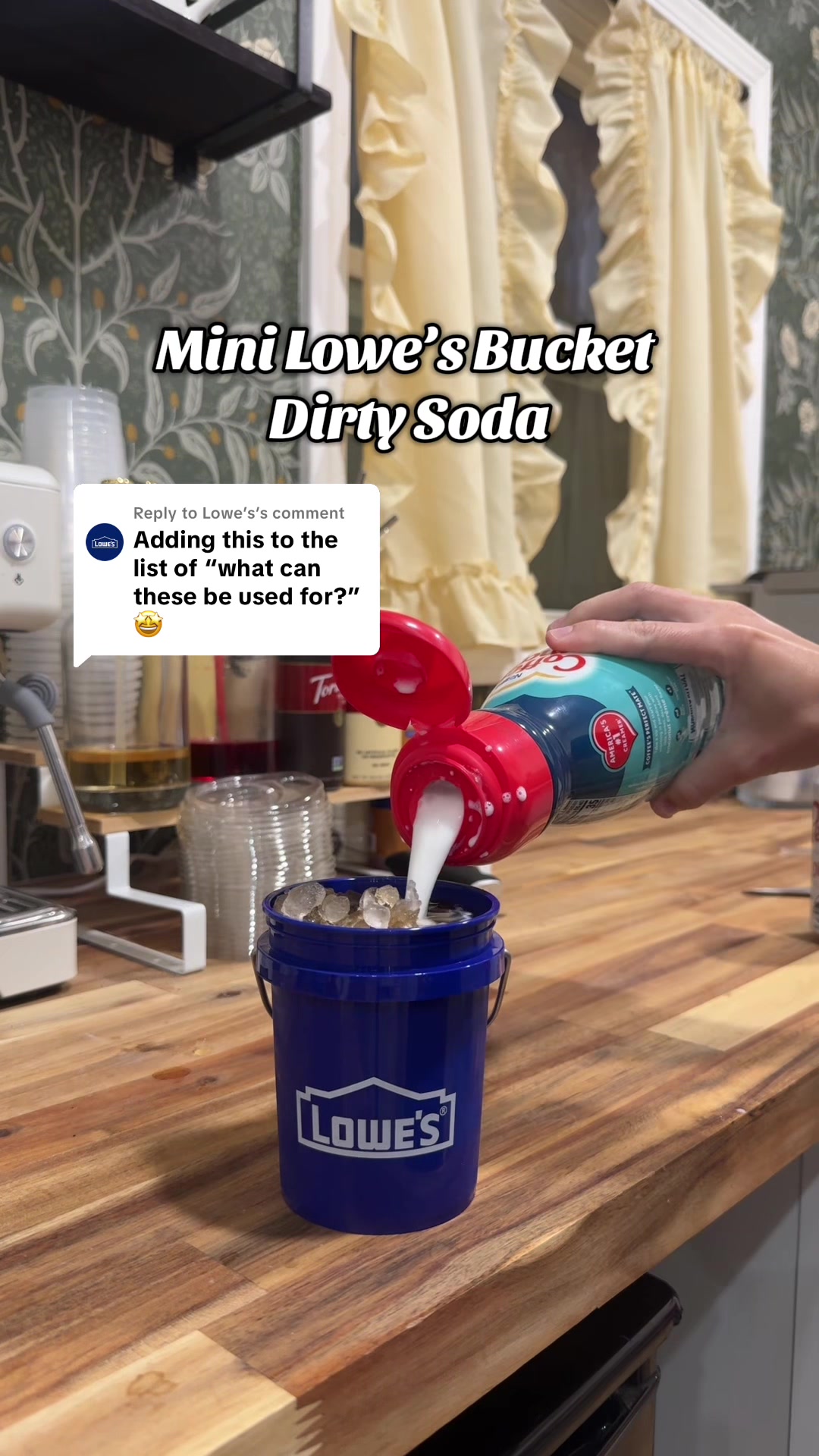 TikTok post by @_taylorclouse for Lowe's. Caption reads: Replying to @Lowe’s shoutout to my husband for....