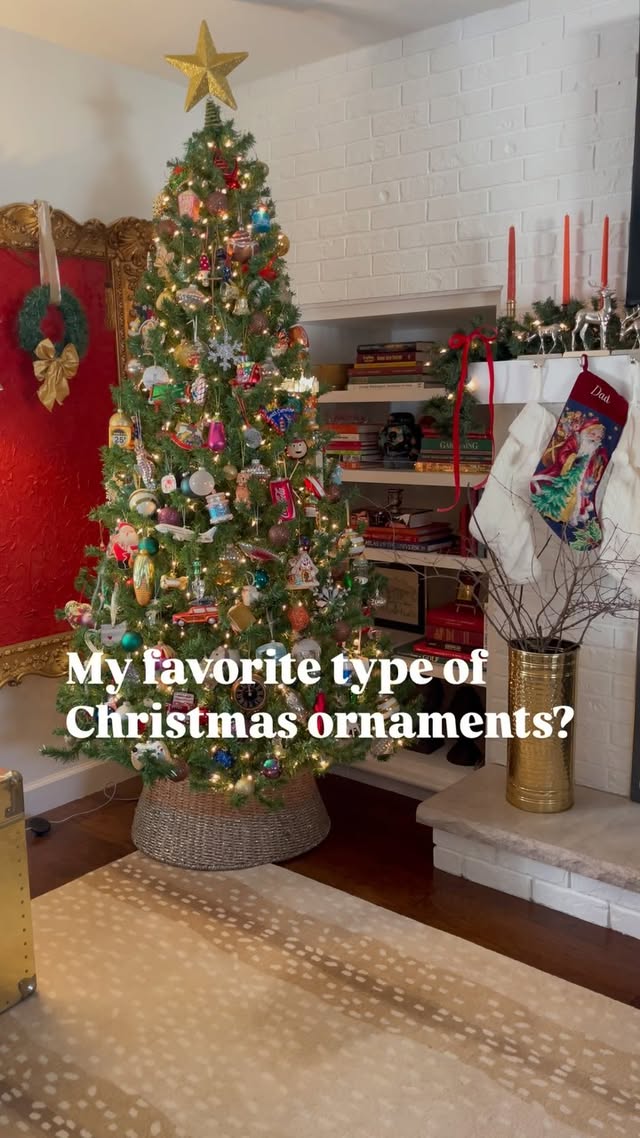 Instagram post by @bykaitkash for Old World Christmas. Caption reads: [...] to collect and hang on my tree?....