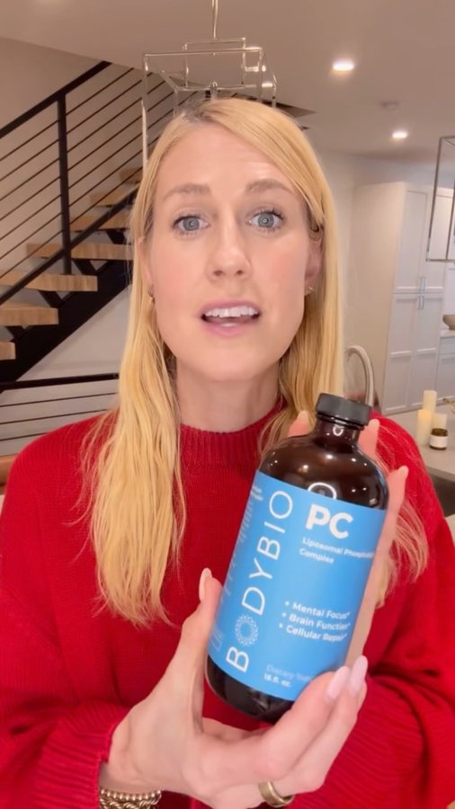 Instagram post by @realfoodology for BodyBio. Caption reads: I started taking @bodybio PC everyday after....