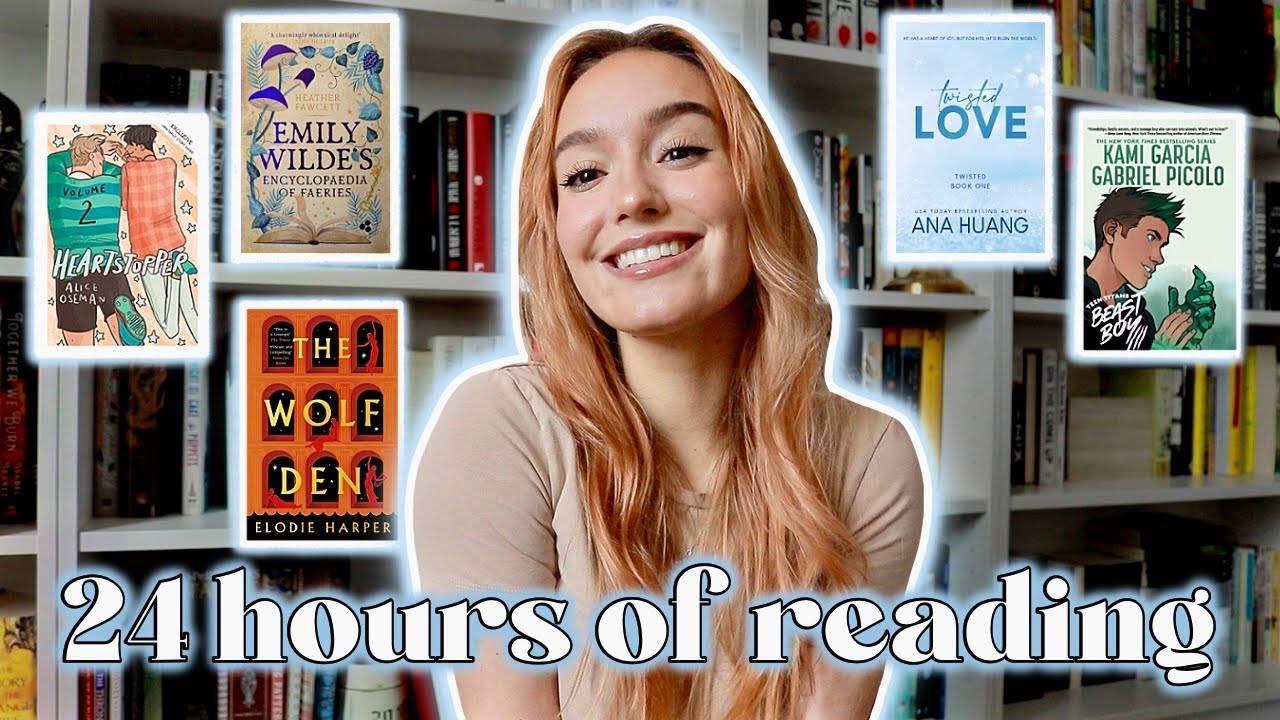 YouTube post by @BrittanytheBibliophile for FairyLoot. Caption reads: read for 24 hours straight with me.