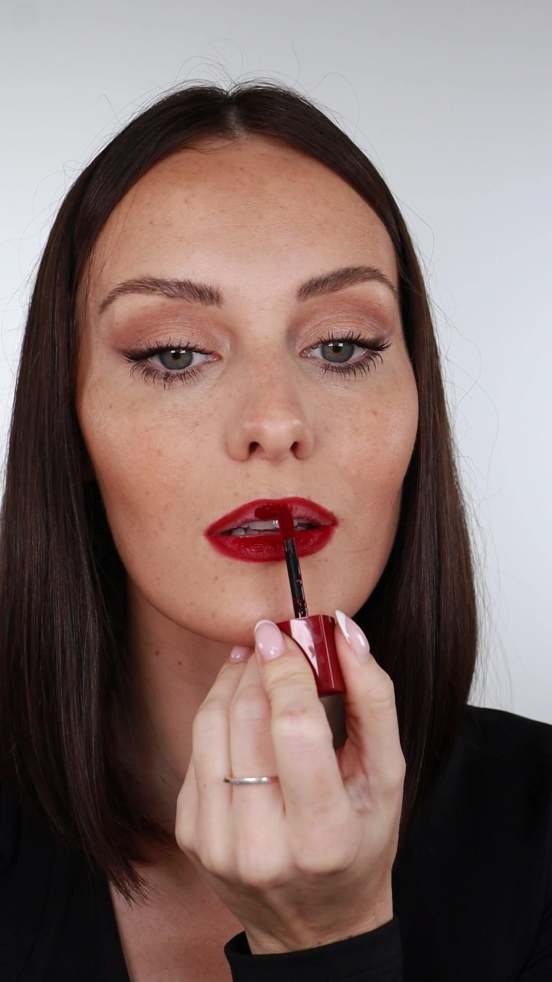 TikTok post by @gemmapeacemakeupartist for Bourjois. Caption reads: The red you NEED this time of year @bourjois_paris....