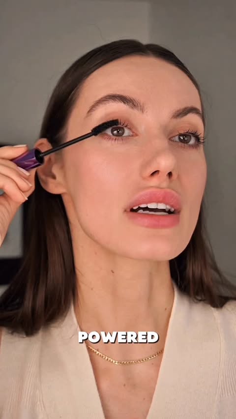 Instagram post by @thekarinasmith for Fièra Cosmetics. Caption reads: Aging doesn’t stop at skin — our lashes change....