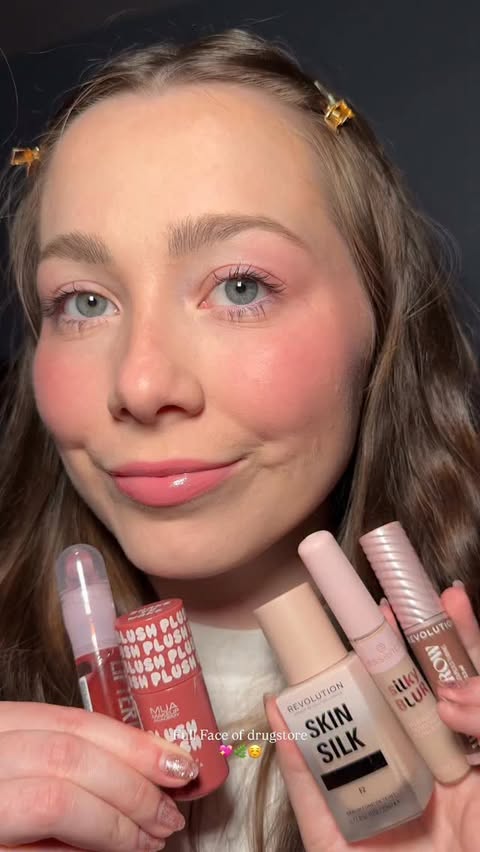 Instagram post by @milkandhonie for No7 USA. Caption reads: Full face of affordable beauty! Love the finish of....