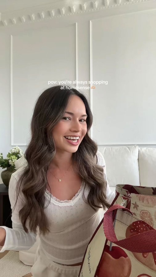 Instagram post by @emilyrogs for HomeSense. Caption reads: mini home haul 🤍 recent homesense finds....