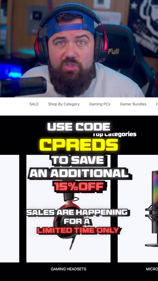 Instagram post by @cpreds_yt for HyperX. Caption reads: To Become a Creator, you need the best gear.....