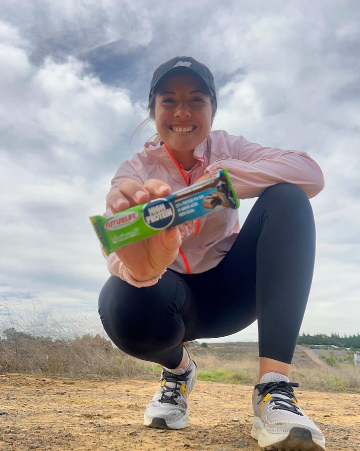 Instagram post by @suneluus for FUTURELIFE. Caption reads: [...] delicious snacks 🍃🏃🏻‍♀️ Thank you....