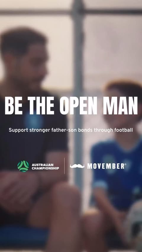 Instagram post by @auschampionship for Movember. Caption reads: [...] to support this important message with....