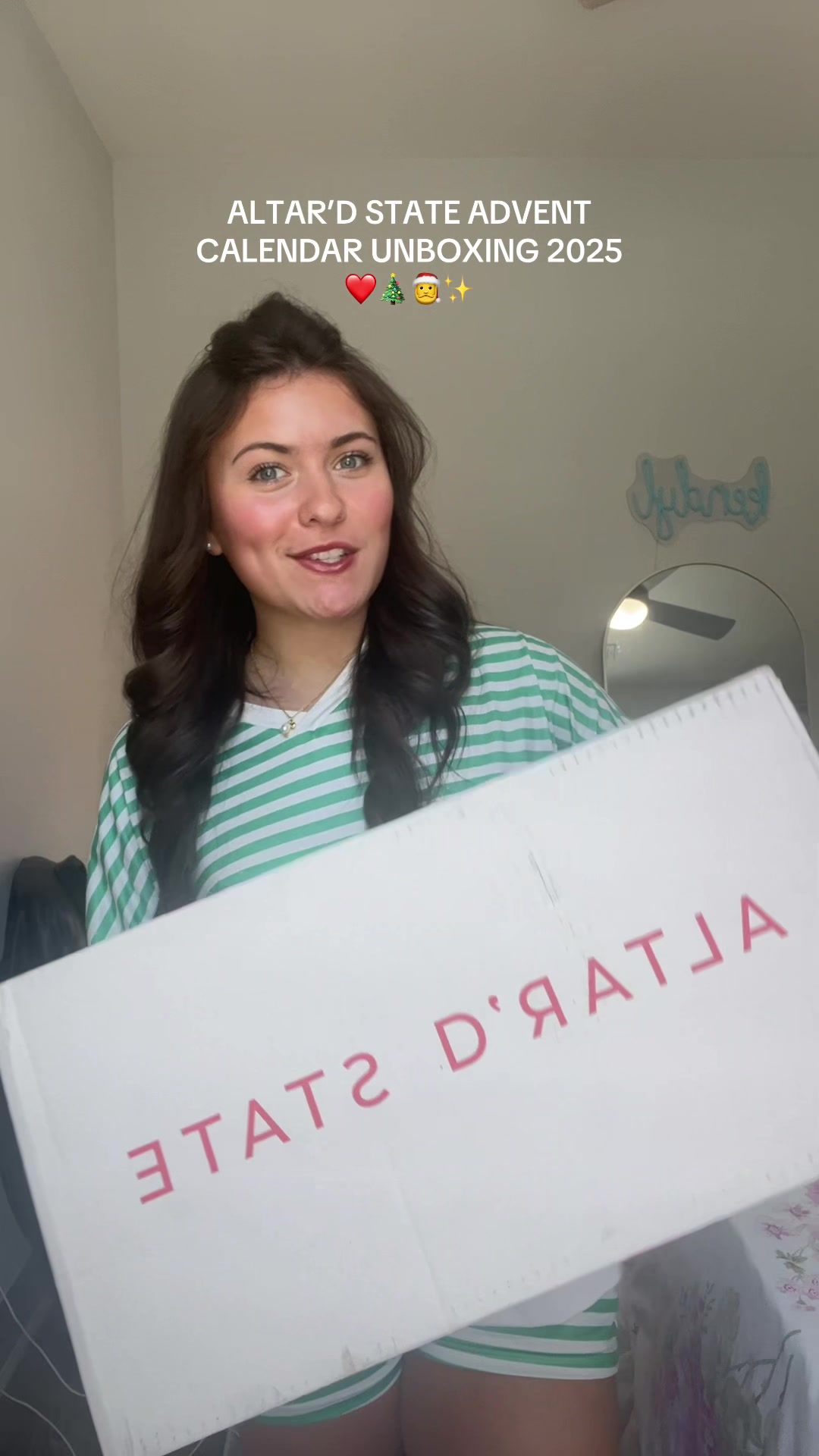 TikTok post by @kendyl.t for Altar'd State. Caption reads: @Altar’d State has me ready for christmas in....