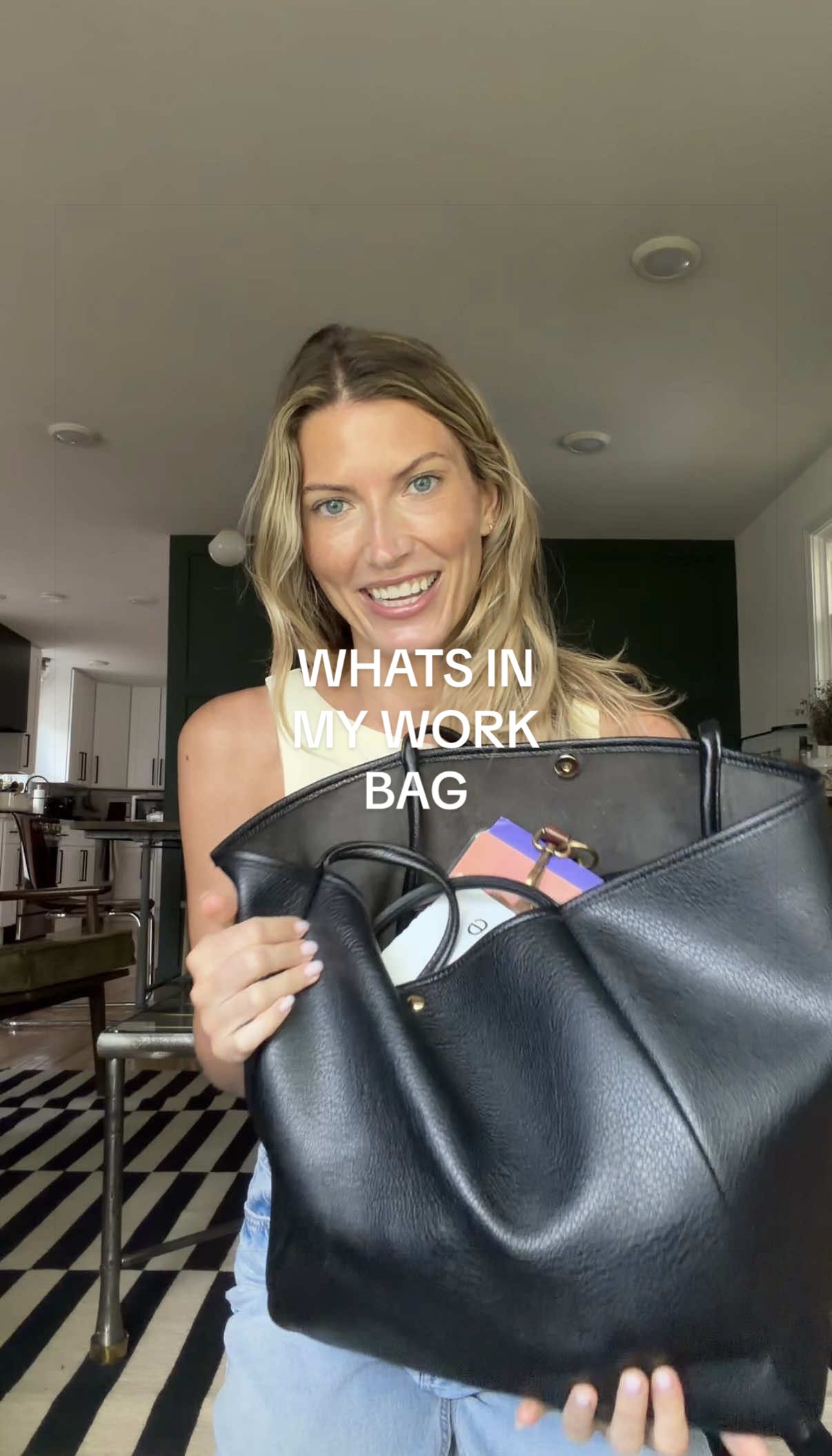 TikTok post by @kelspersen for Emi Jay. Caption reads: [...] bag haul! #timelinepartner @Timeline @Emi....