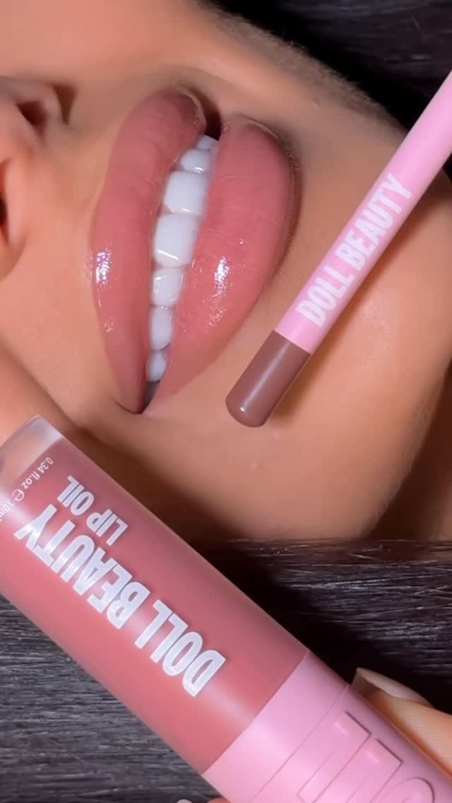 Instagram post by @emmamakeupx for Doll Beauty. Caption reads: Forever the ultimate lip combo inspo @emmamakeupx....