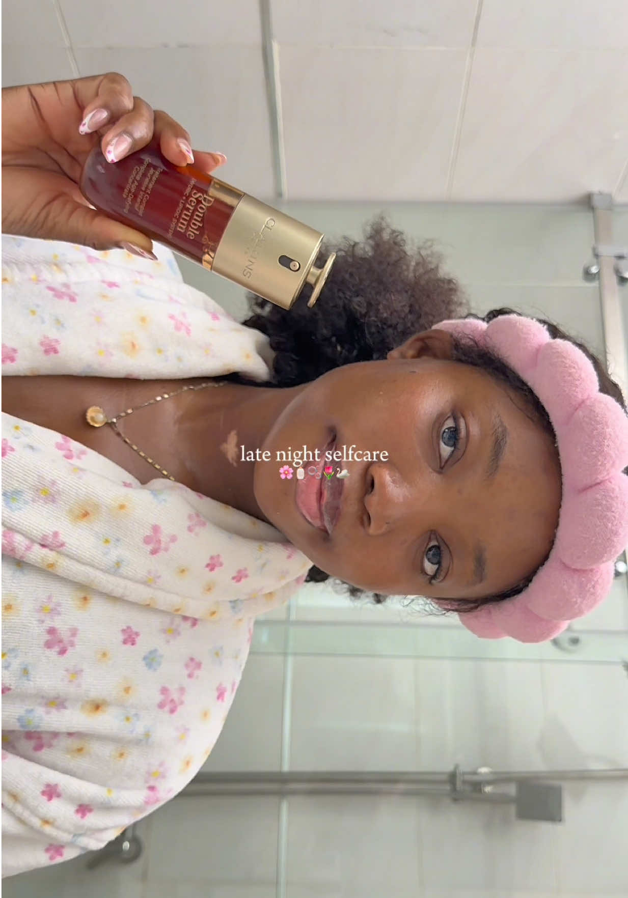 TikTok post by @lifethru.angie for BYOMA. Caption reads: [...] #skincareroutine #nightroutine #selfcare....