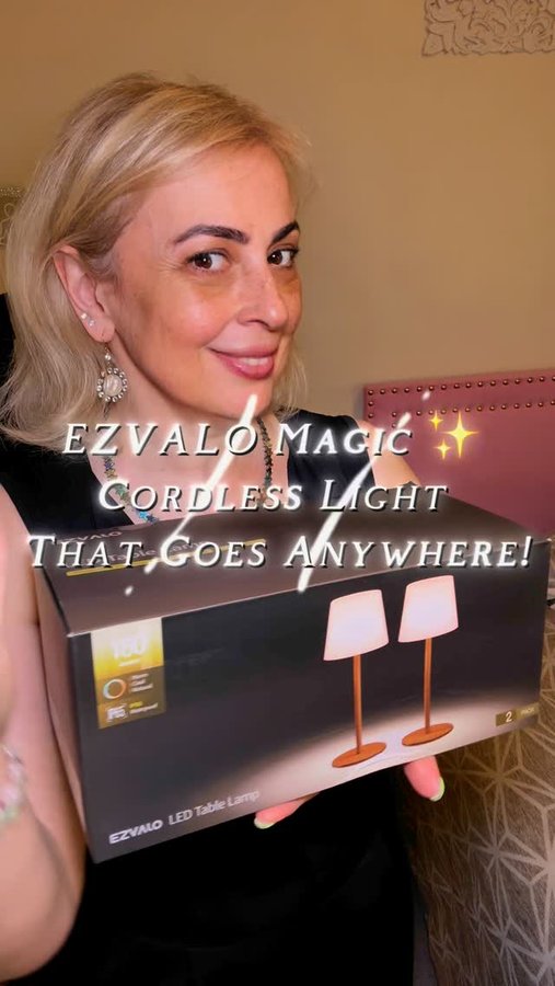 Instagram post by @dharanayogic for EZVALO. Caption reads: [...] I’ve been using these rechargeable EZVALO....