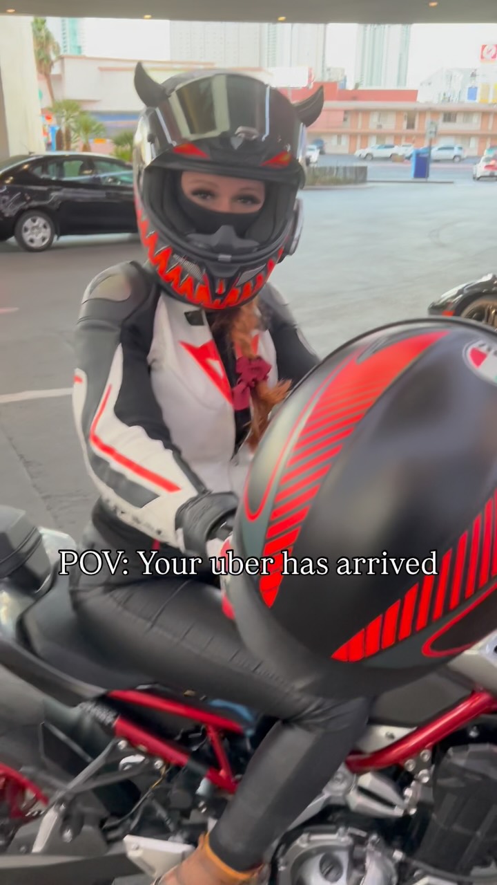 Instagram post by @2wheelssammy for HJC Helmets. Caption reads: What was that car behind the bike tho ? 👀....