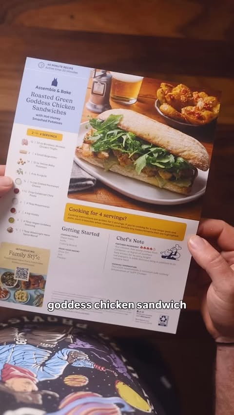 Instagram post by @codytriesstuff for Blue Apron. Caption reads: [...] chicken sandwich, made easy thanks to....