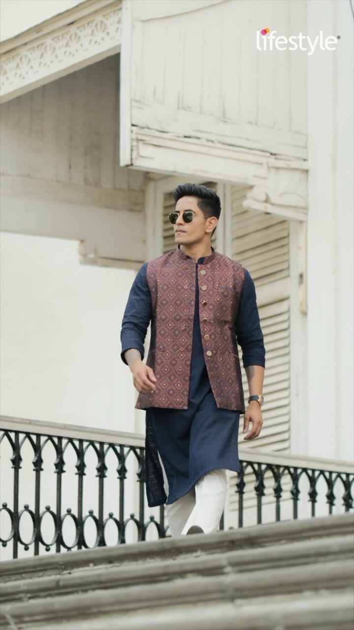 Instagram post by @theabhishekrathod for Lifestyle Stores. Caption reads: Two Diwali parties, one guy on a mission. From....