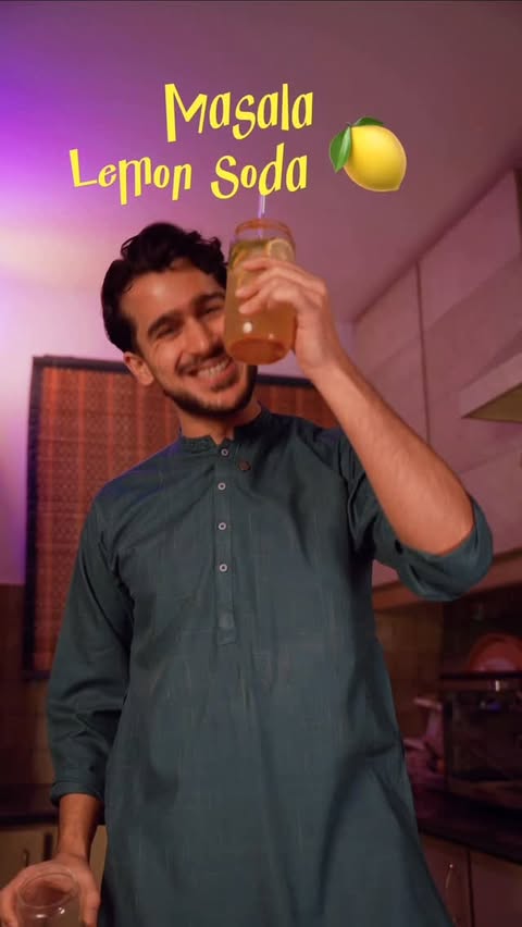 Instagram post by @zarrarkhaann for National Foods. Caption reads: [...] lemon soda??? Now’s the time 😉😏....