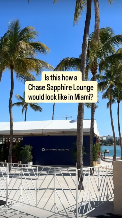 Instagram post by @journeyonpoints for Chase Sapphire. Caption reads: Imagine a Chase Sapphire Lounge by the beach? When....