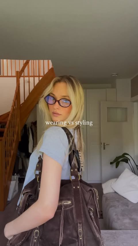 Instagram post by @nele.wrn for PAUL VALENTINE. Caption reads: Wearing vs Styling with @paulvalentine🤍#ad Use....