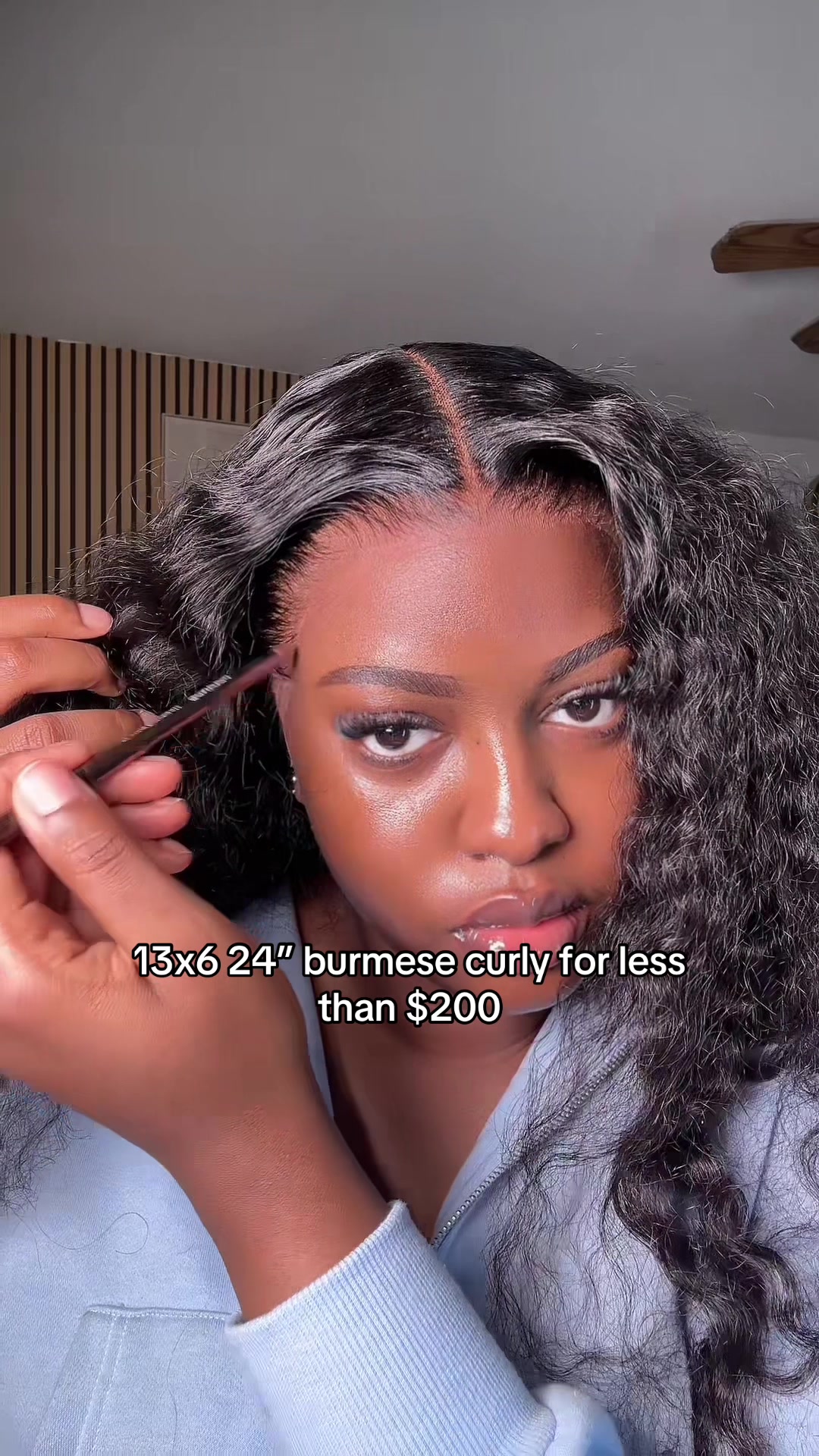 TikTok post by @debz.diariez for OQHAIR. Caption reads: @OQHAIR did their biggest one with this burmese....