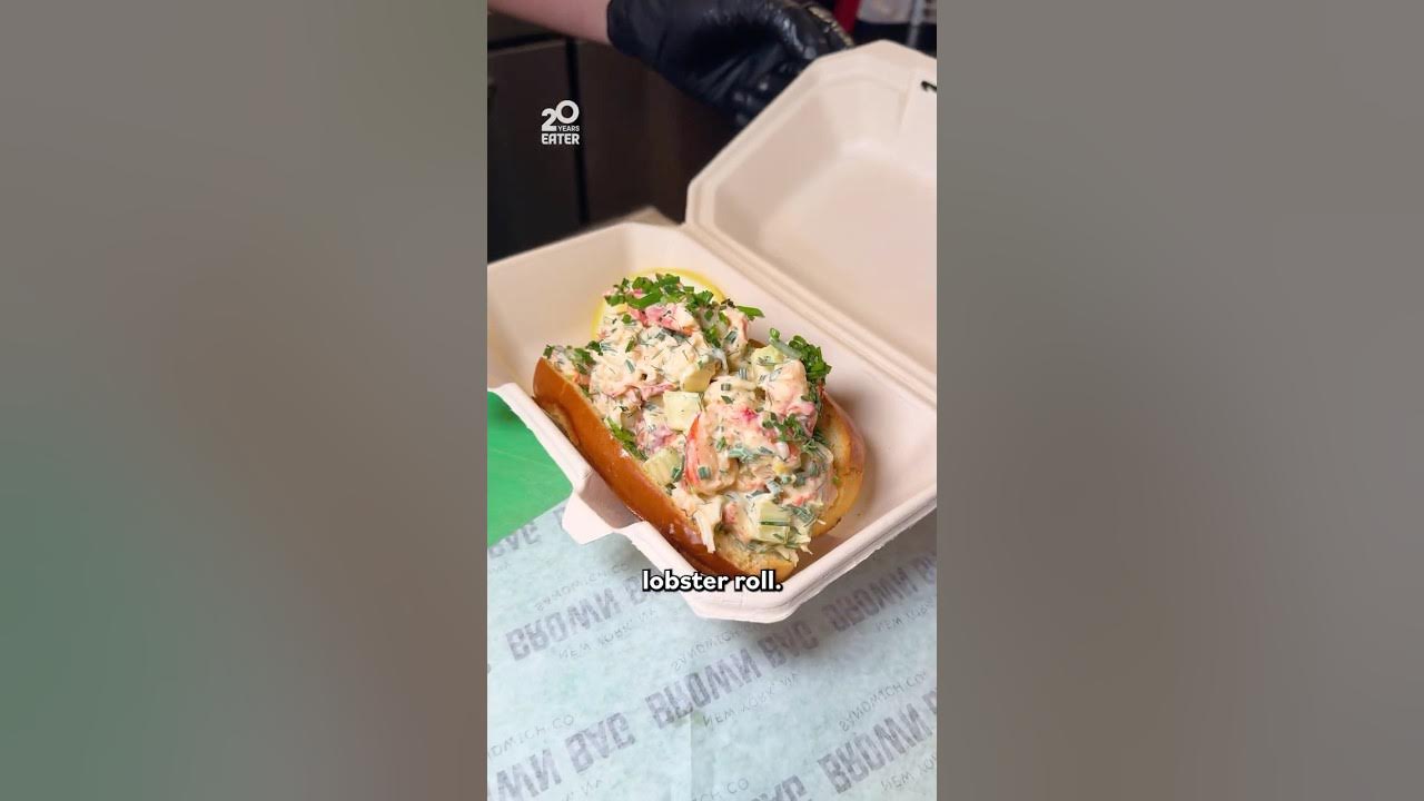 YouTube post by @eater for Eater. Caption reads: What do lobster rolls, pizza, and candy all have....