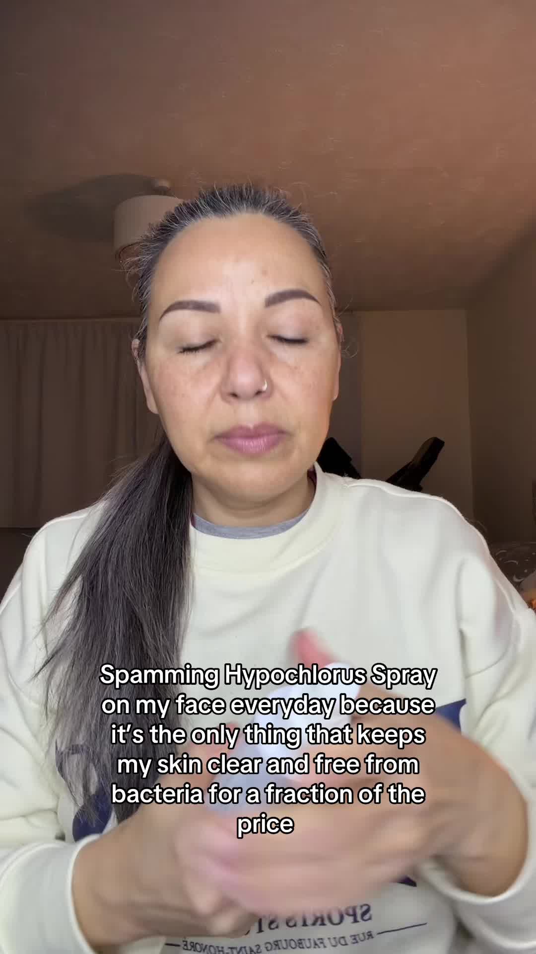 TikTok post by @andreabackme for ISOCLEAN. Caption reads: [...] including sensitive skin 🥰 @ISOCLEAN....
