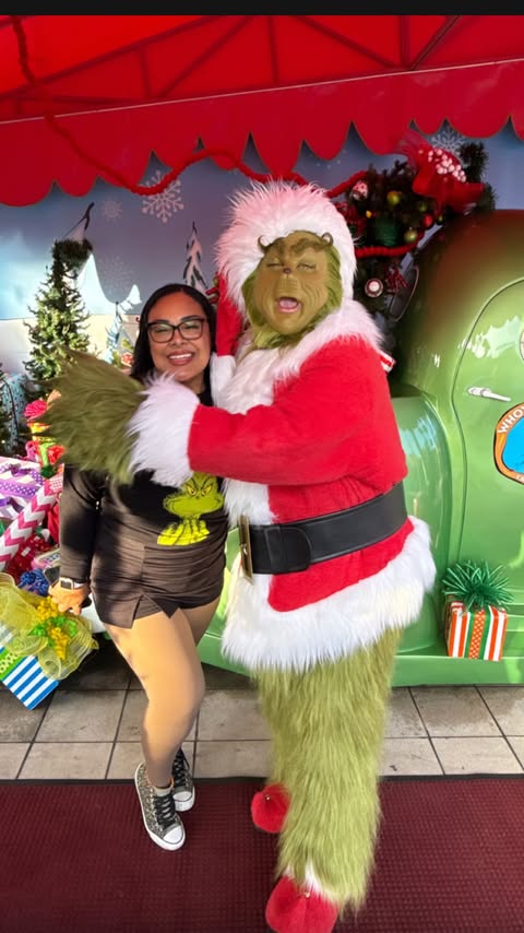 Instagram post by @liftingiscake for Universal Studios Hollywood. Caption reads: He caught me off guard #universalholidays....