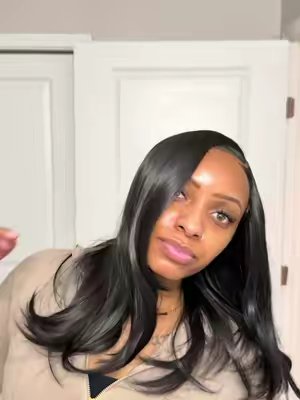 TikTok post by @robreaylleamere for UA Hair. Caption reads: Synthetic blend wig from 😍 @UA HAIR #uahair....