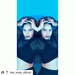 Instagram post by @alishasingh.official for Likee. Caption reads: Thank u @like_app_official @like_india_official ❤️....