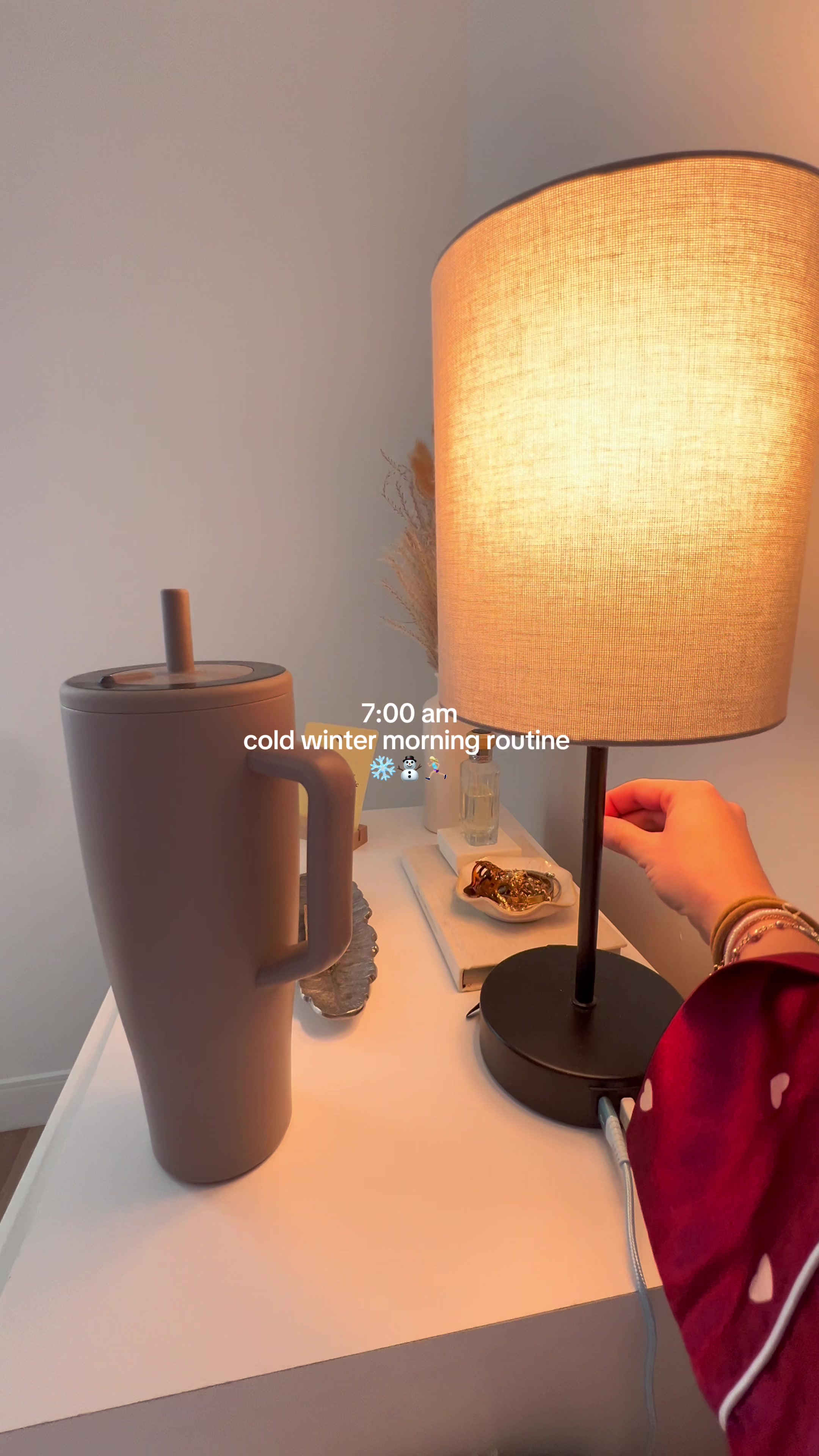 TikTok post by @alena.muux for NAKED nutrition. Caption reads: [...] asmr winter morning routine with @Naked....