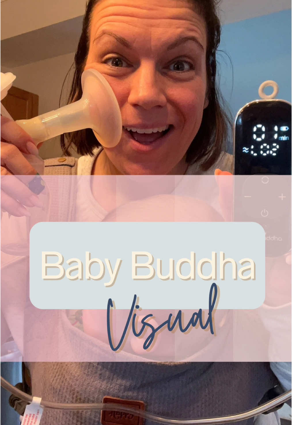 TikTok post by @bemybreastfriend for BabyBuddha Products. Caption reads: Bemybreastfriend for 10% off @BabyBuddha ....