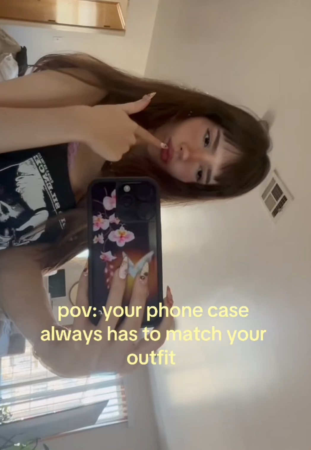 TikTok post by @coolpopulargirl for Wildflower Cases. Caption reads: [...] a #wildflower case i love you guys....