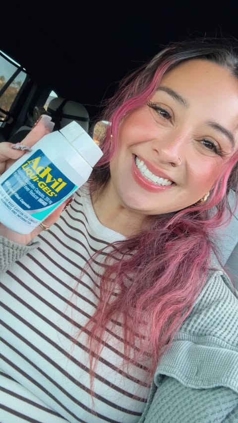 Instagram post by @iamabiarchila for Advil. Caption reads: #ad Grew up in an Advil family, so partnering with....