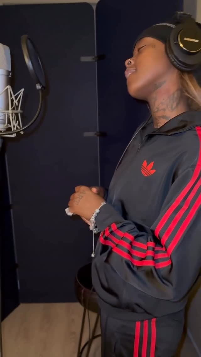 Instagram post by @amaria_bb for JD Sports. Caption reads: Superstar for a Superstar 💫 @adidasoriginals #ad....