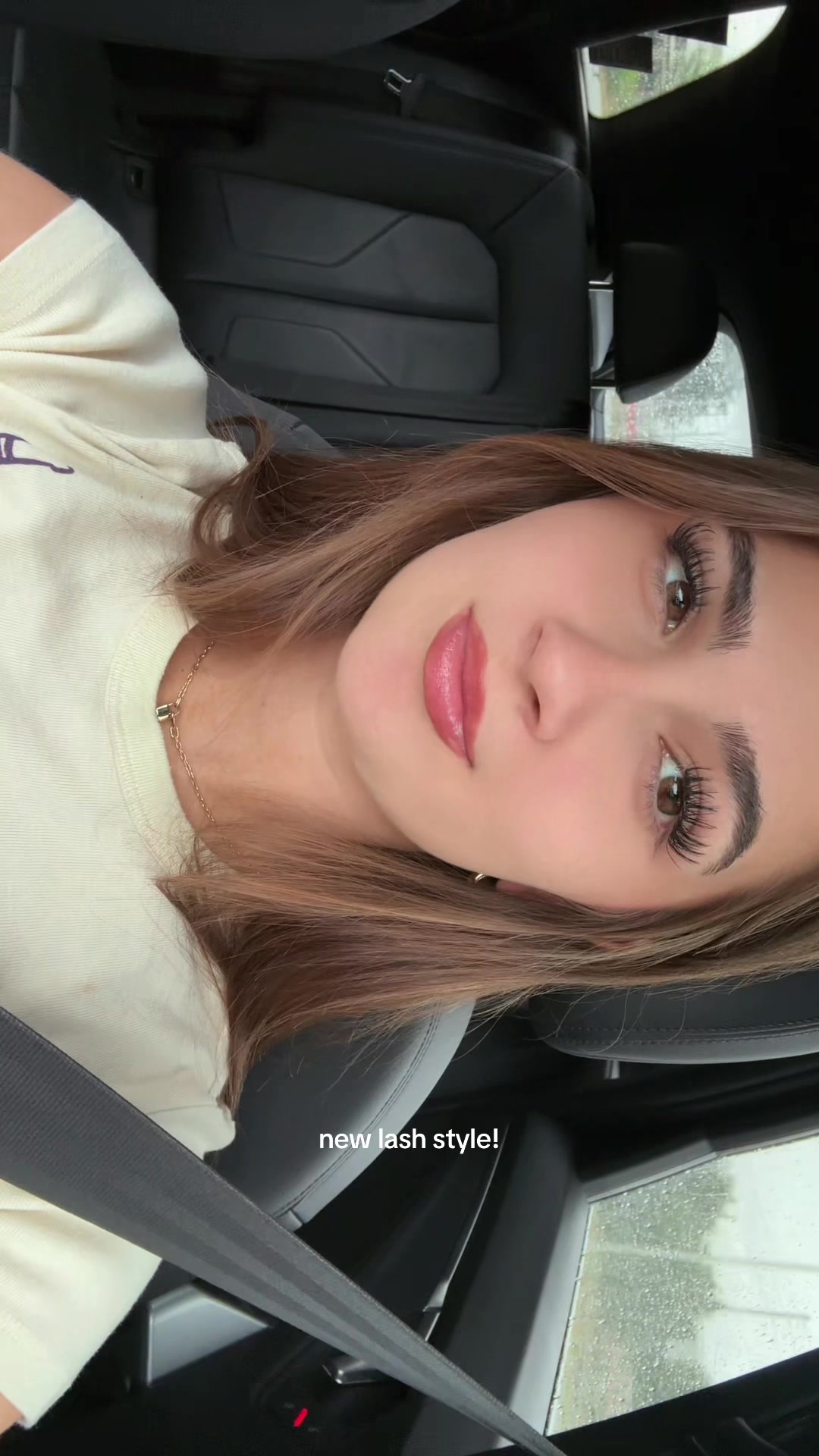 TikTok post by @lookswithlilyy for Airycute Lashes. Caption reads: new lashes by @Airycute Beauty @Airycute Lashes....