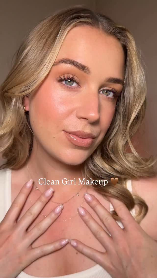 Instagram post by @charlottebirdx for HNB Cosmetics. Caption reads: Clean girl makeup 👇🏻🤎

To me clean girl makeup....