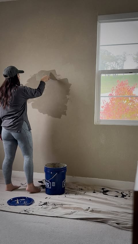 Instagram post by @oliviaatlashome for Sherwin-Williams. Caption reads: This DIY ROMAN CLAY is honestly GAME CHANGER! I....