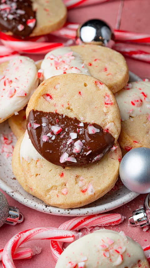 Instagram post by @stir.taste.smile for Feeding America. Caption reads: Comment “recipe” for slice and bake peppermint....