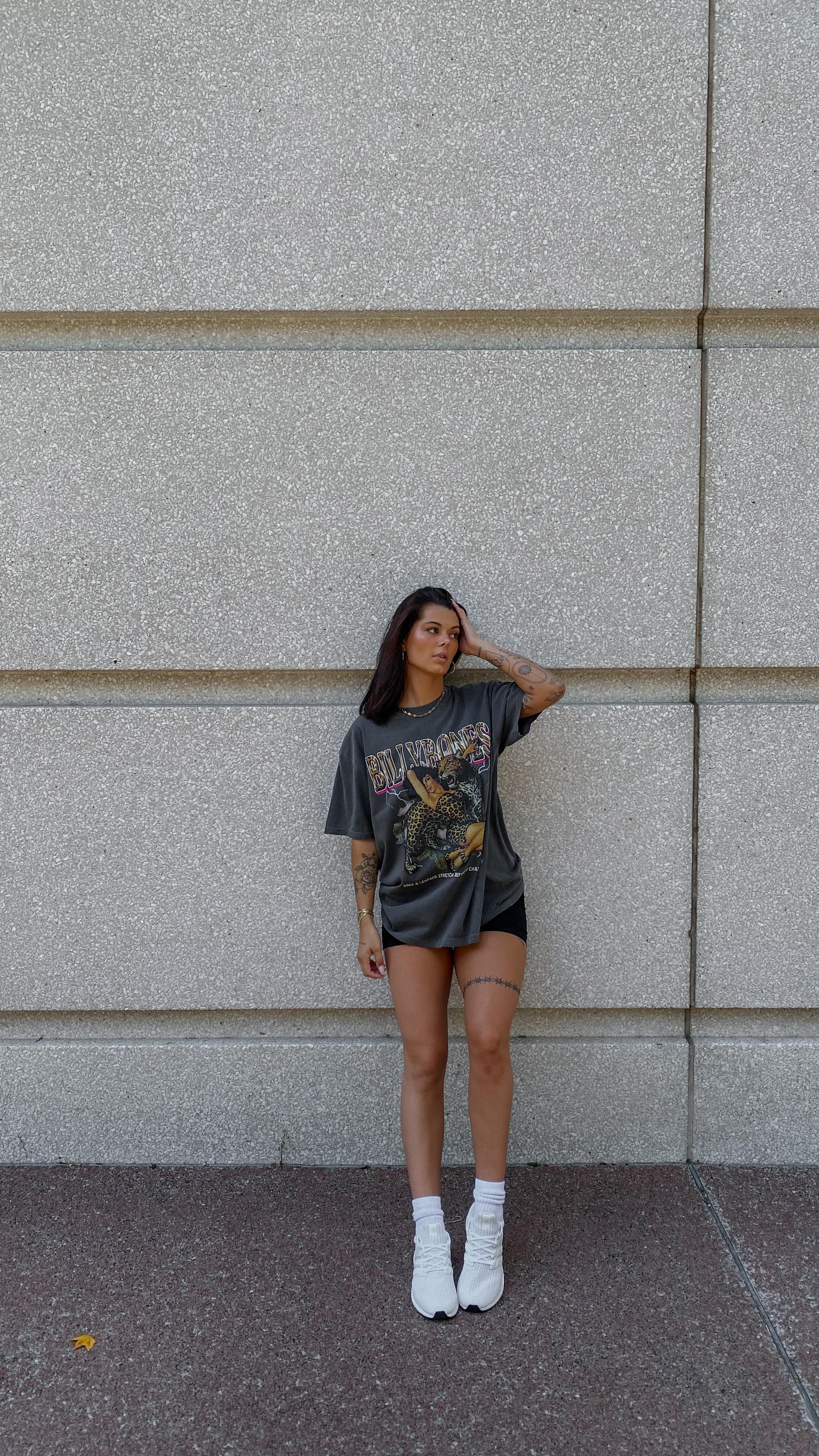 Instagram post by @dessieritchey for BILLY BONES CLUB. Caption reads: i’ll be wearing this tshirt everyday from here on....