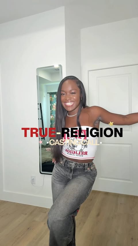 Instagram post by @lanializa for True Religion. Caption reads: @TrueReligion is searching for its next [...].
