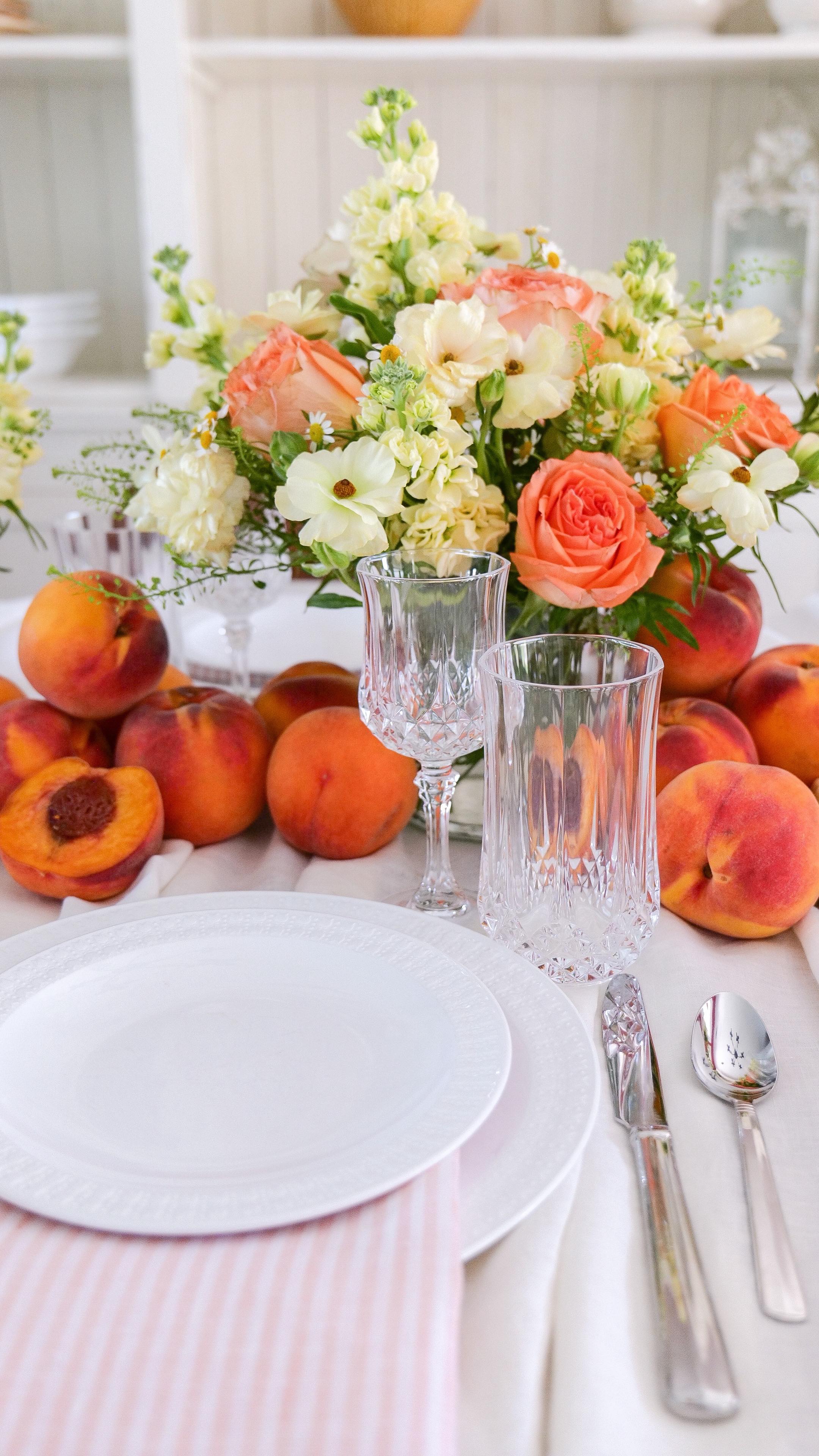 Instagram post by @amandawarren__ for Harry & David. Caption reads: 🍑✨ Peach season is wrapping up soon, so I wanted....