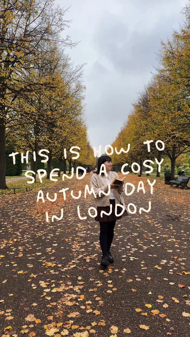 Instagram post by @helloseva for VISIT LONDON. Caption reads: AD How to spend a cosy autumn day in London 🍂

☕️....
