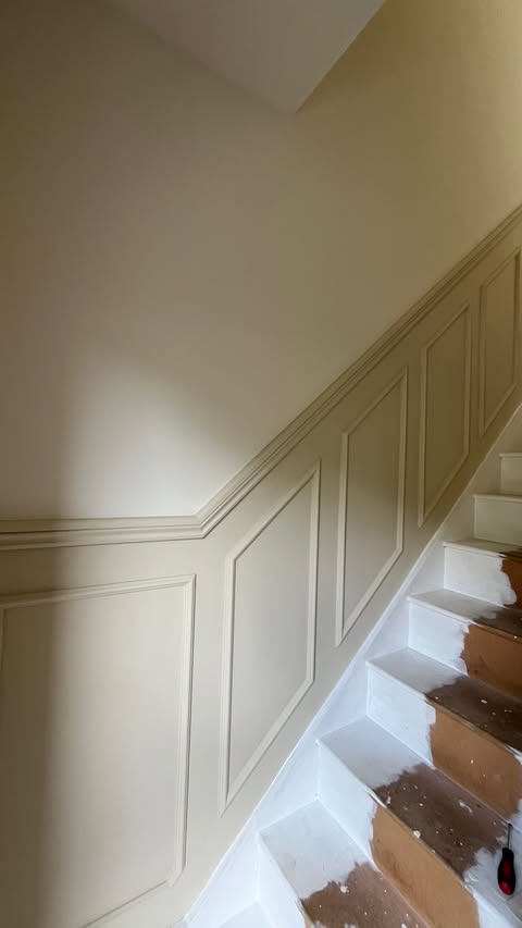 Instagram post by @2flats1house for Lick. Caption reads: [...] how the panelling is looking!! Using @lick....