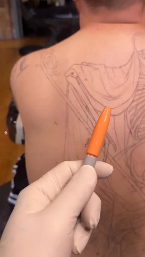 Instagram post by @hanytattoostyle for EZ Tattoo Supply. Caption reads: Done at @tanukitattoomelbourne !! Thanks so much....