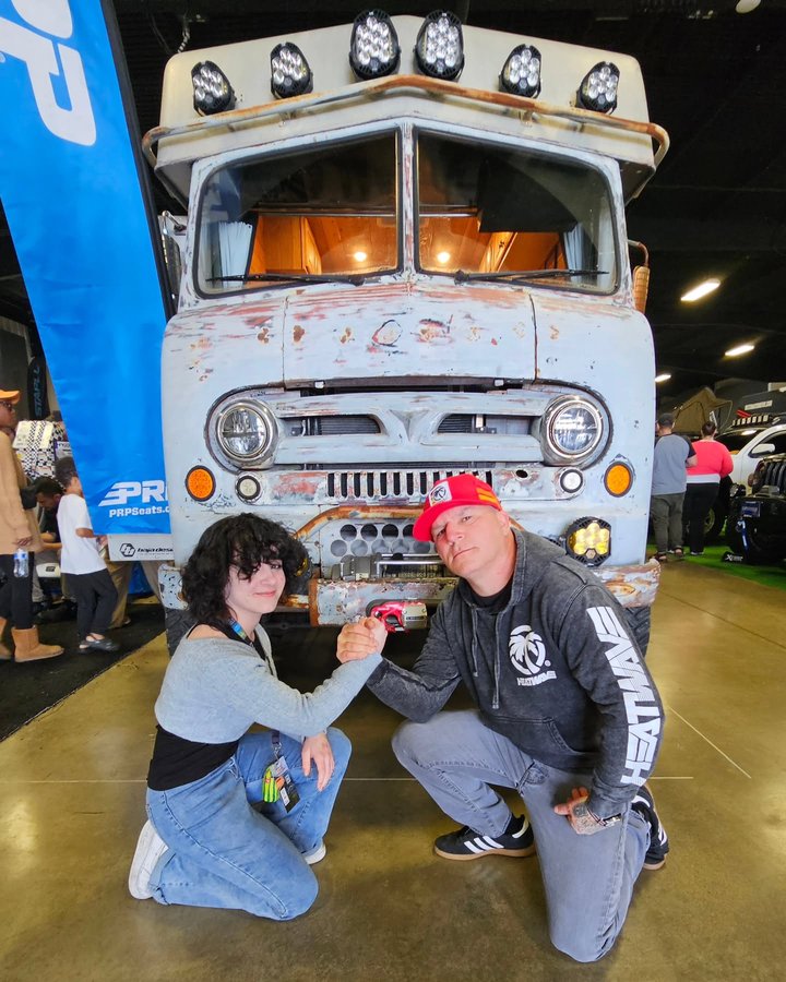 Instagram post by @chucklesgarage for PRP Seats. Caption reads: [...] Come check out the Nuke Van in the @prpseats....