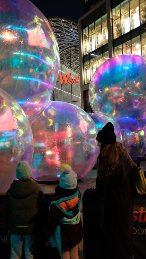 Instagram post by @yaroslava_kirichok for Westfield London. Caption reads: #ad✨ FREE magical, family-friendly experience you....