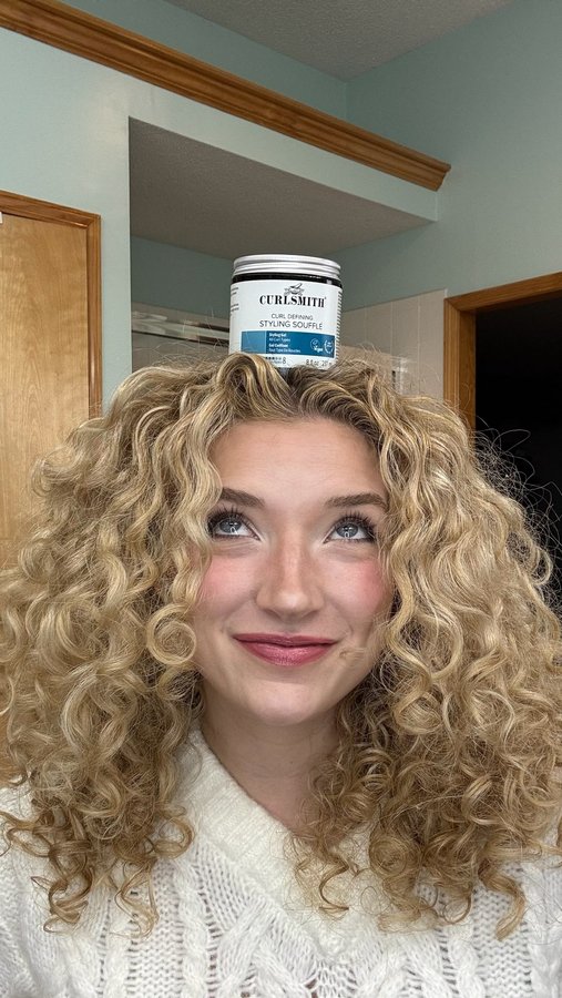 Instagram post by @goldn.curl for CURLSMITH. Caption reads: @curlsmith_official Has me EXPOSING myself…. but....