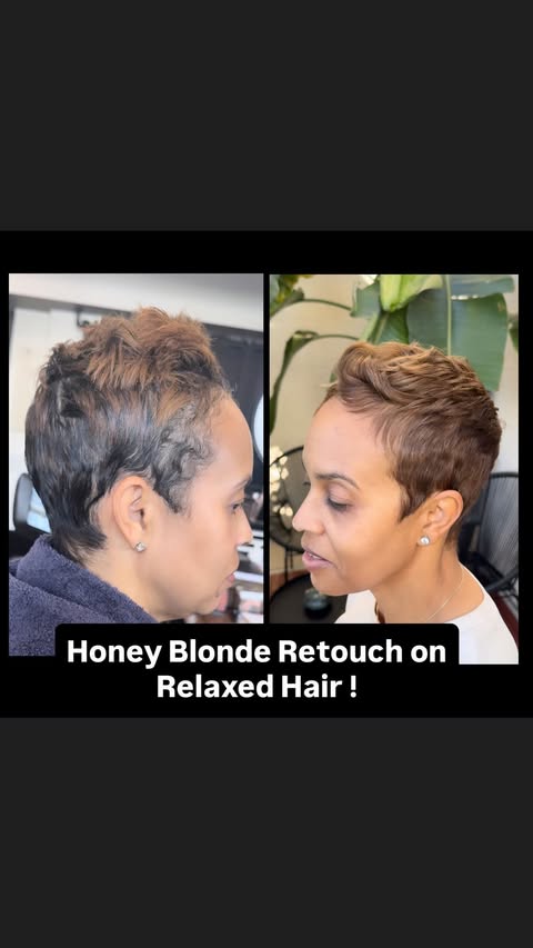 Instagram post by @greg_gilmore for Moroccanoil Professionals. Caption reads: Honey Blonde Brunette 🍯 “It looks so natural!”....