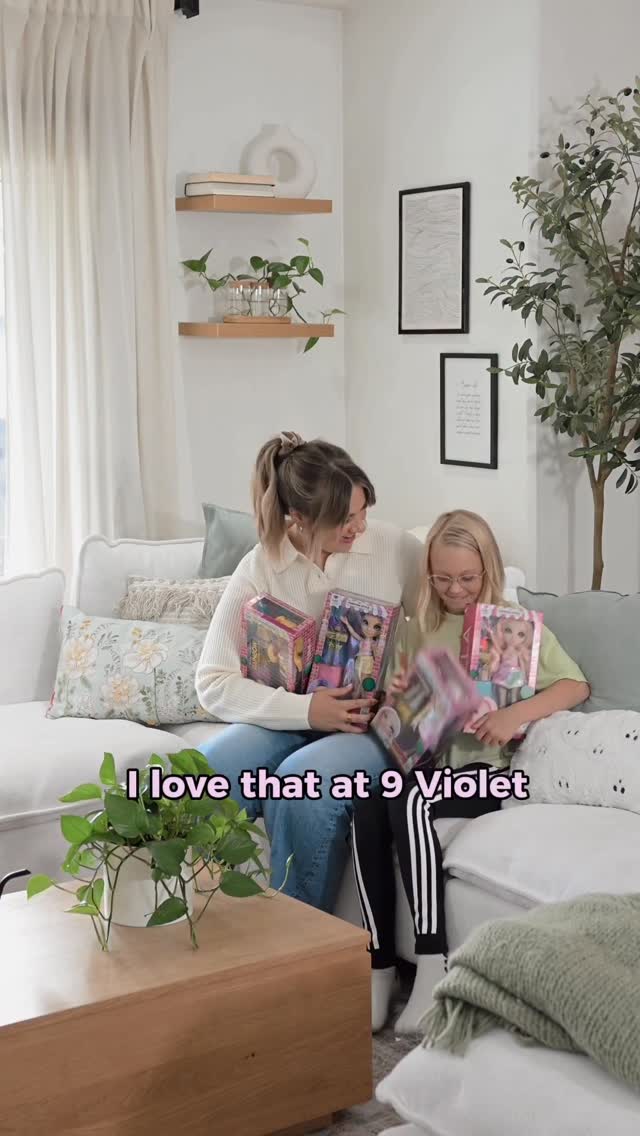 Instagram post by @kiteenmariee for Rainbow High. Caption reads: I love that at nine, Violet still has such a....